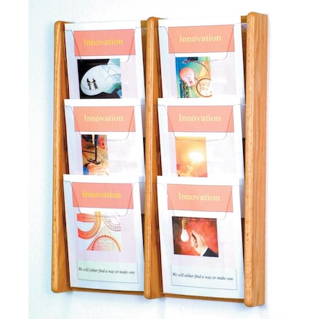 Vertex 3 x 2 in. Stance 6 Pocket Wall Display - Black, Mahogany & Light Oak VE3934978